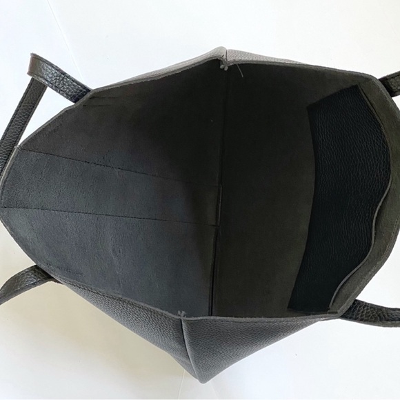 Vince Camuto Lucky Tote Pebbled Leather Bag in Black - Picture 11 of 12